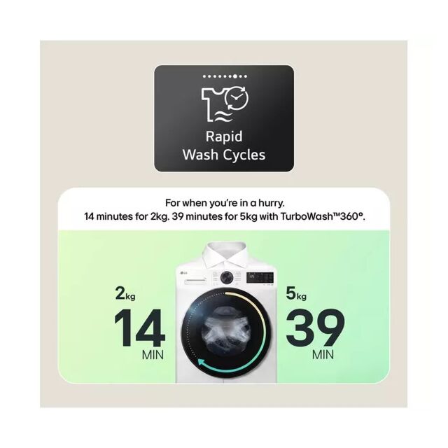 Lg F4Y711NCTN1 Series 4 Pro Ai Direct Drive F4y711nctn1 - 11 Kg Washing Machine - Onyx Black