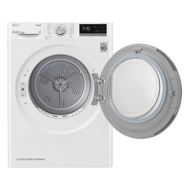 Lg FDV709W Series 4 ThinQ™ 9 kg Heat Pump Tumble Dryer - White - A++ Rated