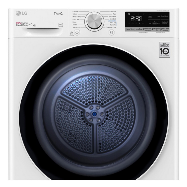 Lg FDV709W Series 4 ThinQ™ 9 kg Heat Pump Tumble Dryer - White - A++ Rated