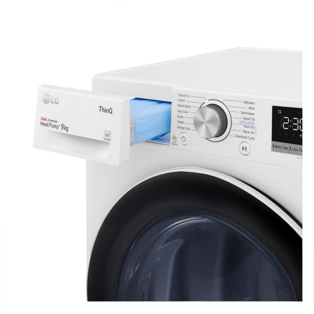 Lg FDV709W Series 4 ThinQ™ 9 kg Heat Pump Tumble Dryer - White - A++ Rated