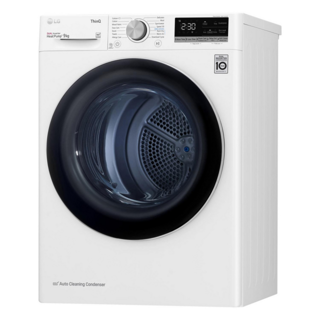 Lg FDV709W Series 4 ThinQ™ 9 kg Heat Pump Tumble Dryer - White - A++ Rated
