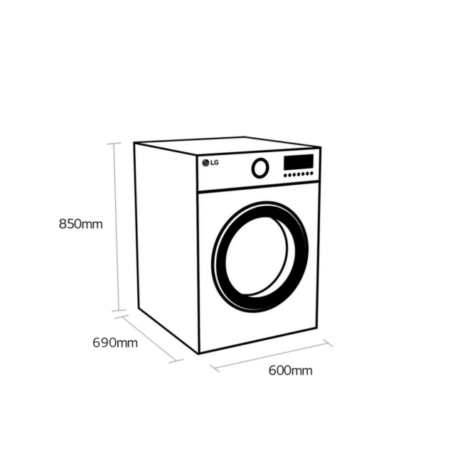 Lg FDV709W Series 4 ThinQ™ 9 kg Heat Pump Tumble Dryer - White - A++ Rated