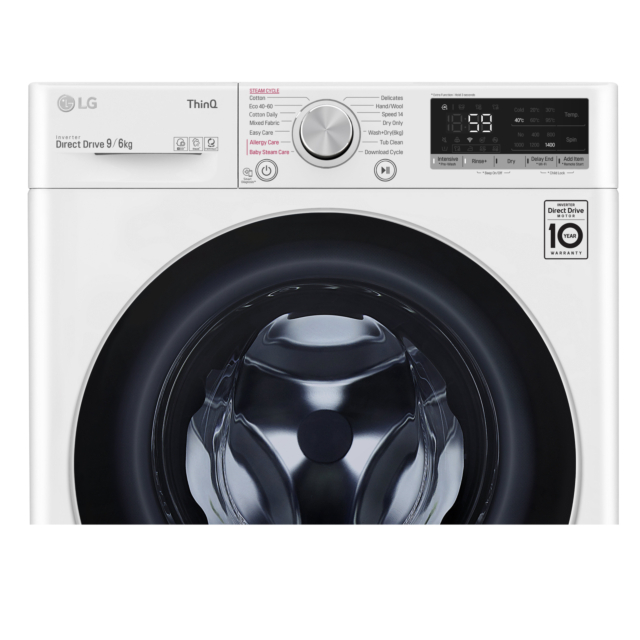 LG FWV696WSE 9kg/6kg 1400 Spin Washer Dryer - White