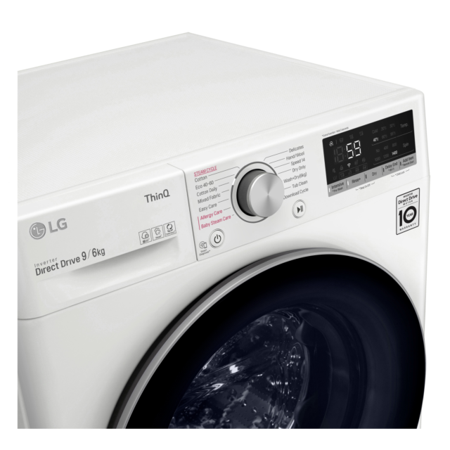 LG FWV696WSE 9kg/6kg 1400 Spin Washer Dryer - White