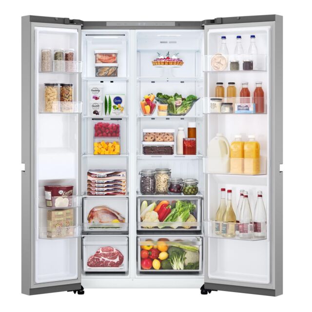 LG GSBC40PYPE 91.3cm 60/40 Frost Free American Fridge Freezer - Prime Silver