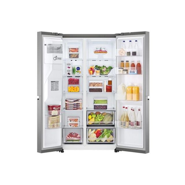 Lg GSLV50PZXL 91.3Cm Frost Free American Style Fridge Freezer - Shiny Steel