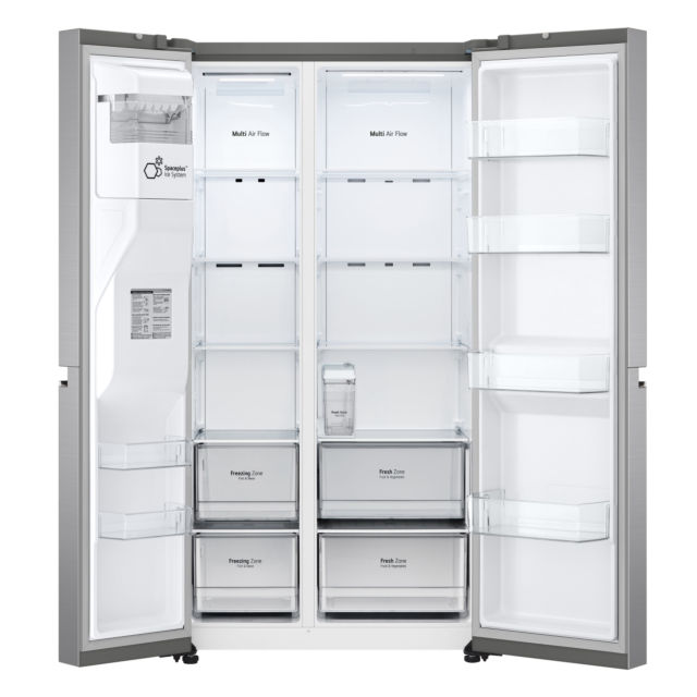 LG GSLV71PZTD 91.3cm Frost Free American Style Fridge Freezer - Shiny Steel