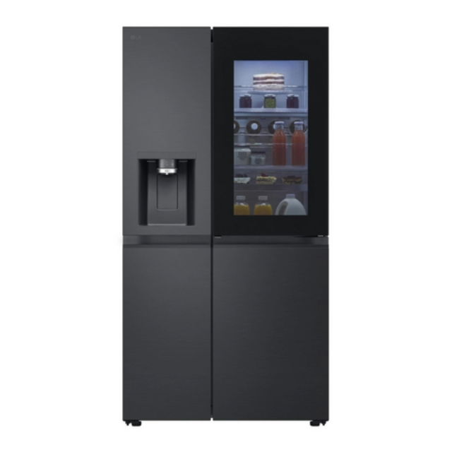 Lg GSXE90EVAD Instaview™ Side-By-Side Refrigerator, Essence Black Steel