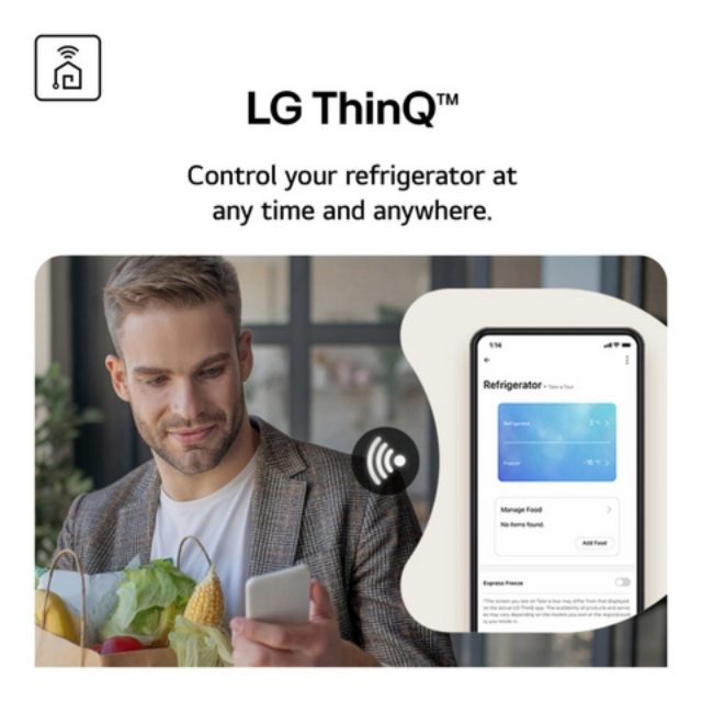 Lg GSXE90EVAD Instaview™ Side-By-Side Refrigerator, Essence Black Steel