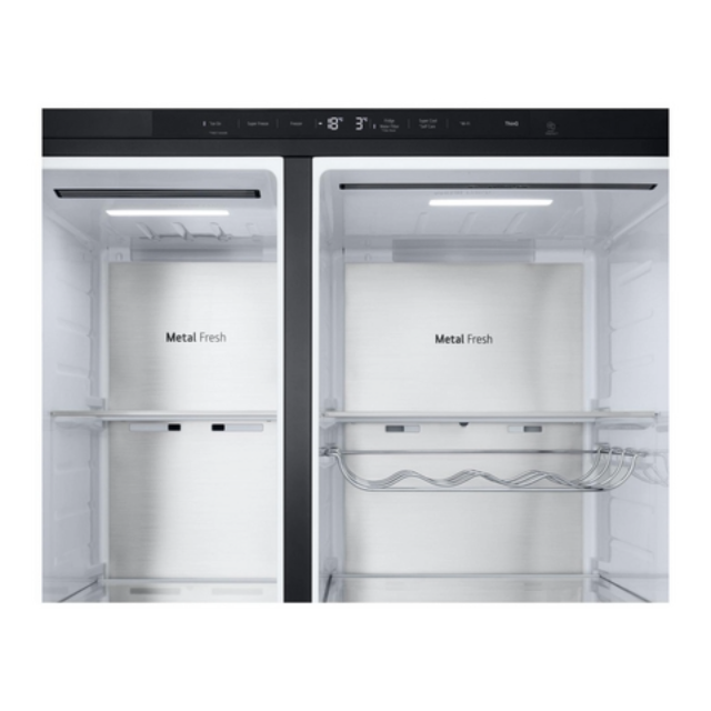 Lg GSXE90EVAD Instaview™ Side-By-Side Refrigerator, Essence Black Steel