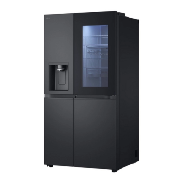 Lg GSXE90EVAD Instaview™ Side-By-Side Refrigerator, Essence Black Steel