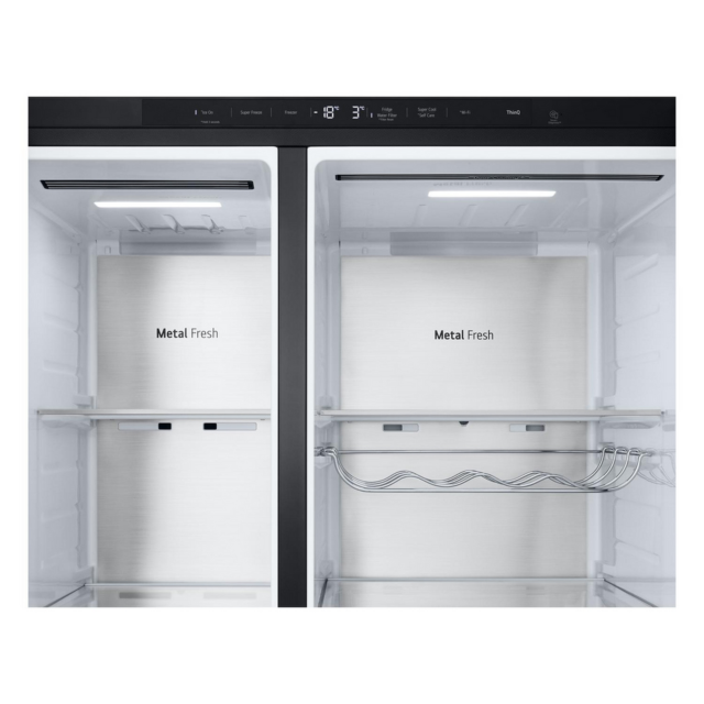 LG GSXE90EVAD 96.8cm 60/40 No Frost Fridge Freezer Black Steel