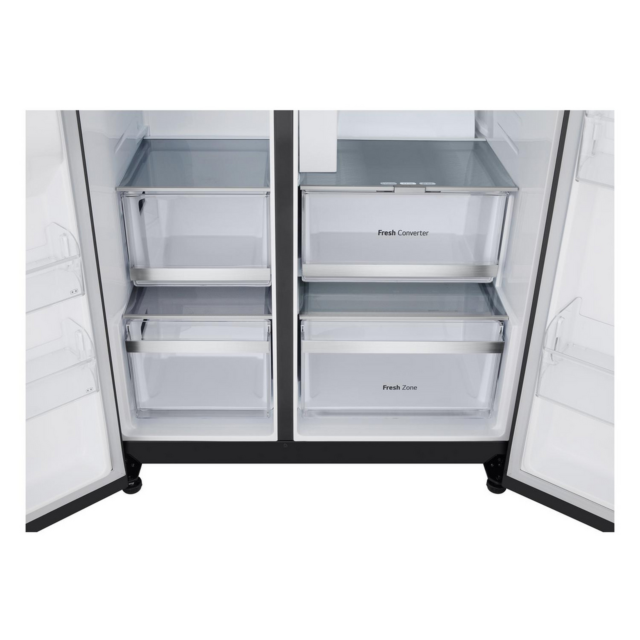 LG GSXE90EVAD 96.8cm 60/40 No Frost Fridge Freezer Black Steel