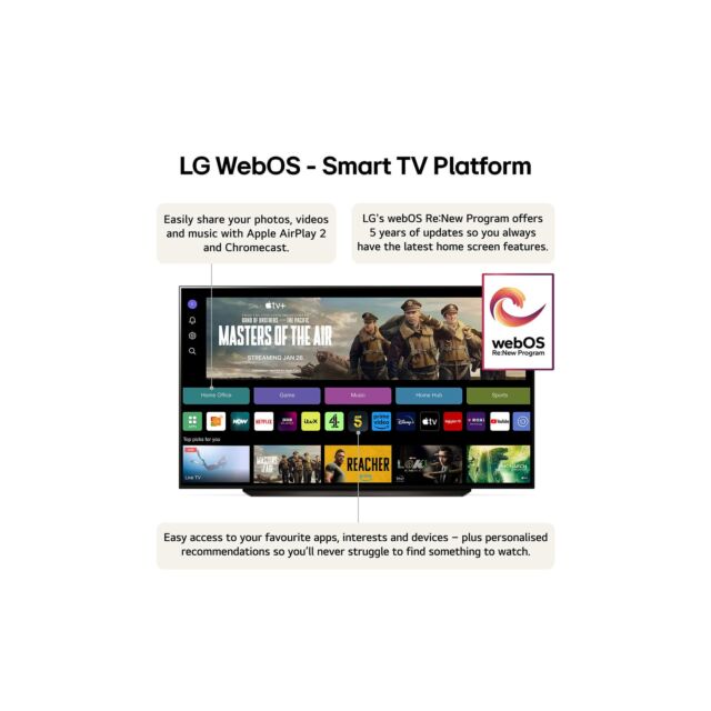 Lg OLED83C44LA.AEK 83inch 4K OLED Evo C4 Smart TV - Umber Brown