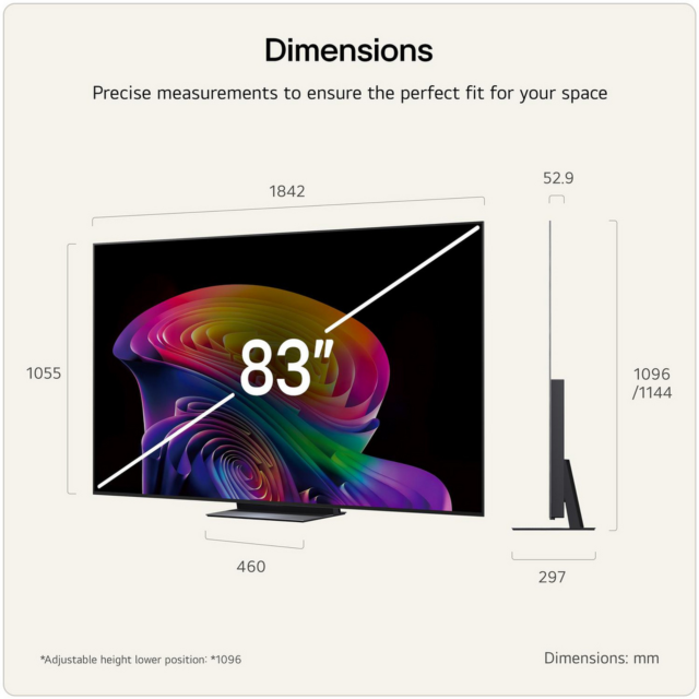 LG OLED83C66LB.AEK 83-inch 4K OLED Smart TV
