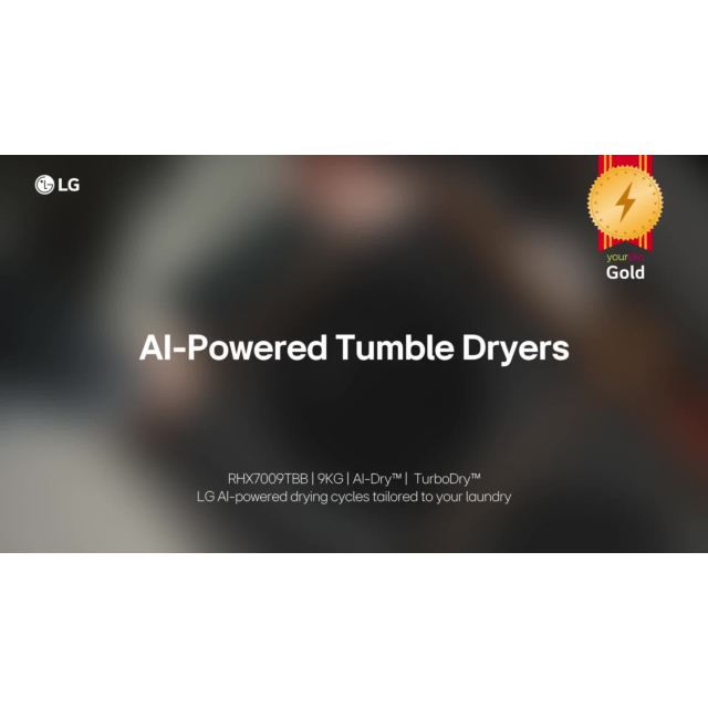 LG RHX7009TBB 9kg Heat Pump Tumble Dryer