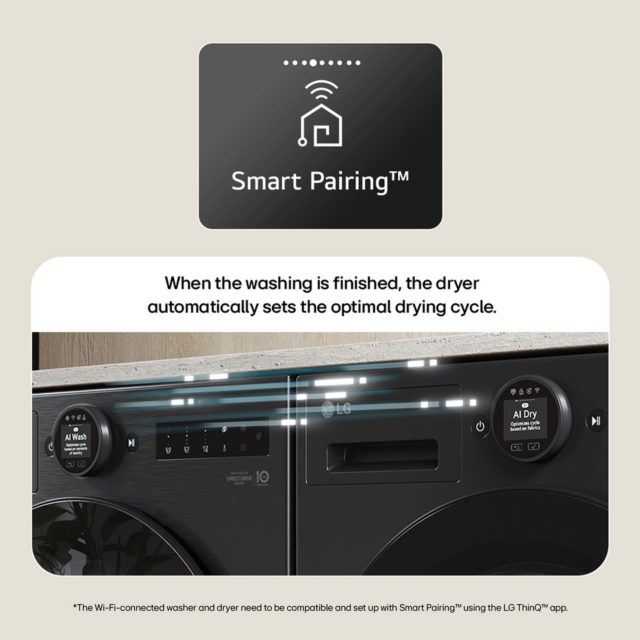 LG RHX7010TWB 10kg Heat Pump Tumble Dryer White