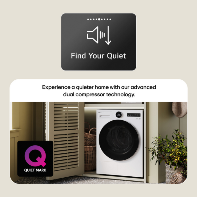LG RHX7010TWB 10kg Heat Pump Tumble Dryer White