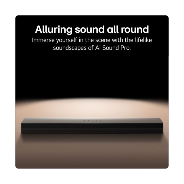 LG US60T Wireless 3.1ch Soundbar & Subwoofer - Black
