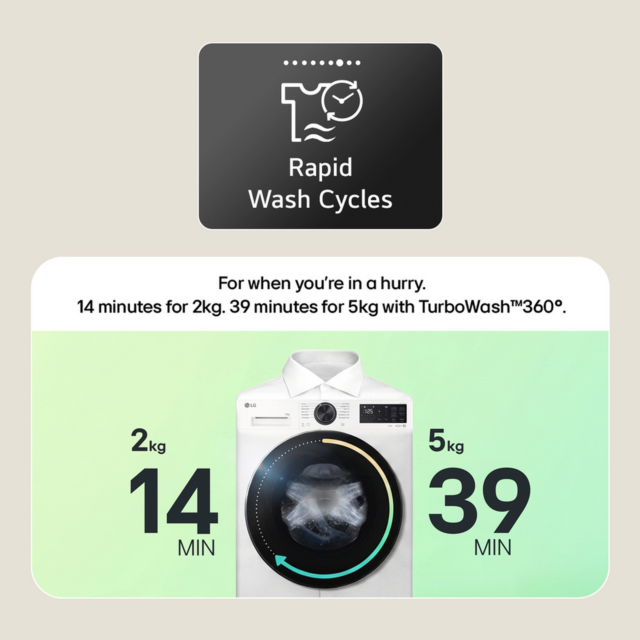 LG W2X5085TLB 8kg/5kg AI Direct Drive Washer Dryer