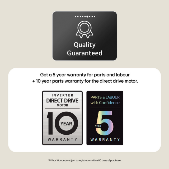 LG W2X5085TLB 8kg/5kg AI Direct Drive Washer Dryer