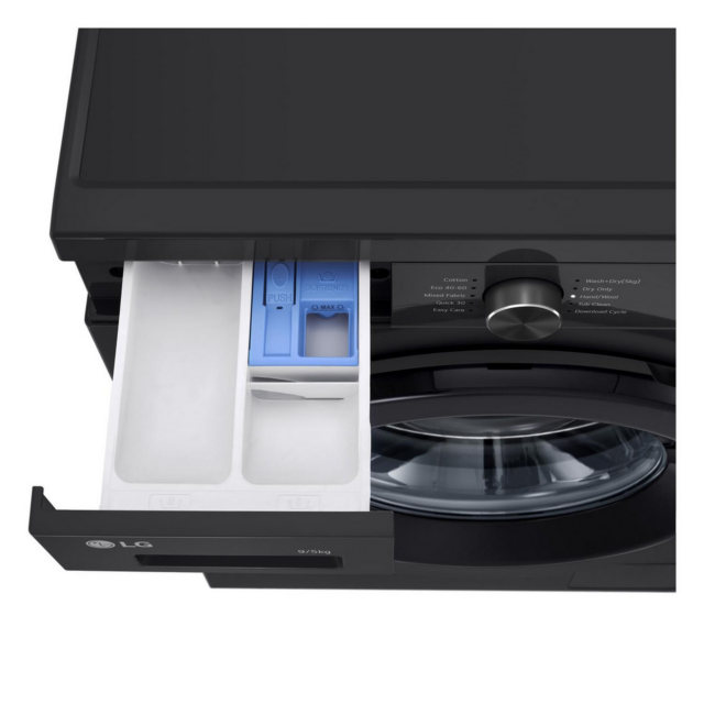 LG W4X1095NNK 9kg/5kg 1400 Spin Washer Dryer Gloss Black