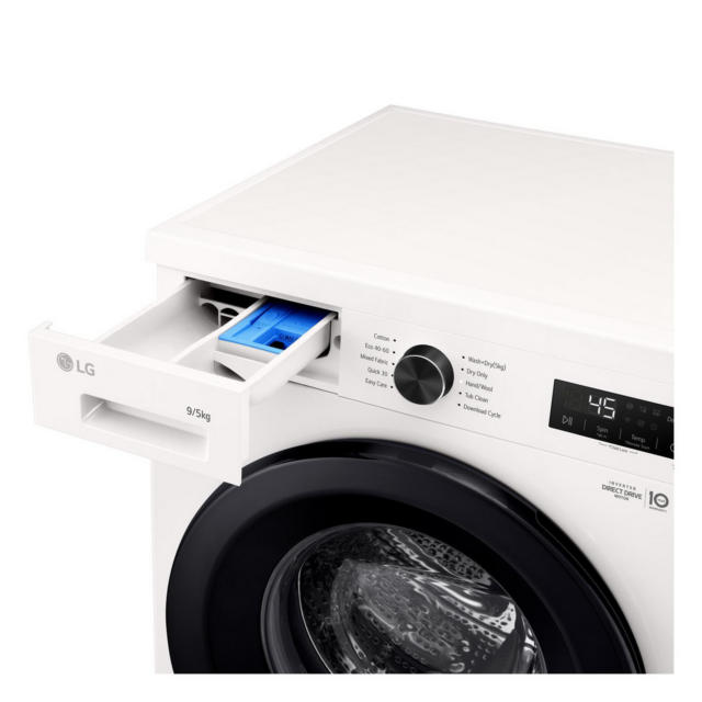 LG W4X1095NWK 9kg/5kg 1400 Spin Washer Dryer - White