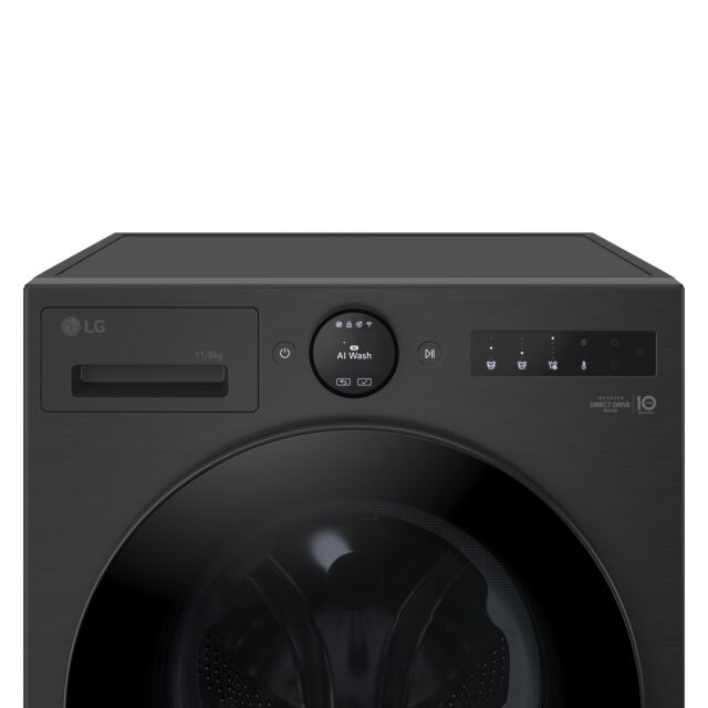 Lg W4X7016TBB , Series 7 AI Direct Drive™ 11 kg Washer Dryer - Matte Black - A-35% / D Rated