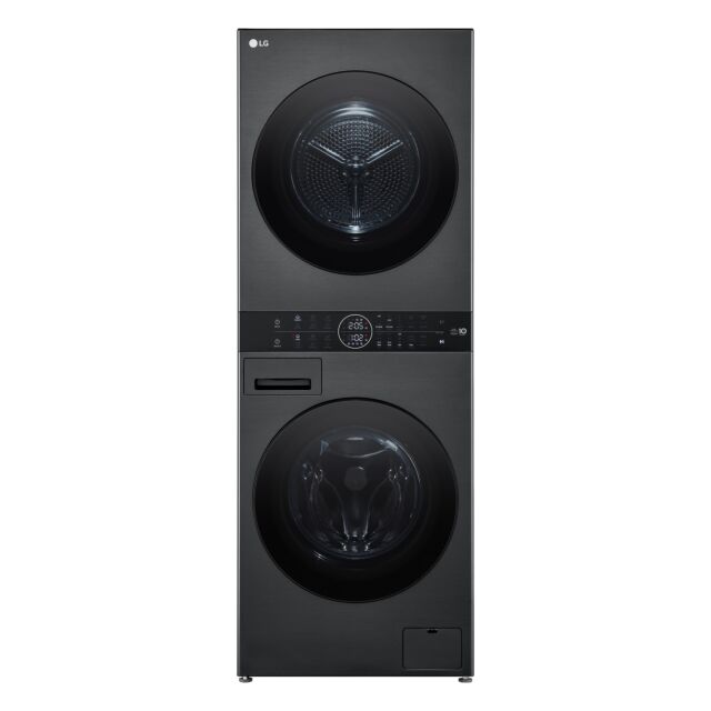 Lg WT1210BBTN1, 12kg / 10kg LG WashTower | DUAL Inverter Heat Pump™ TurboWash™360, Platinum Black