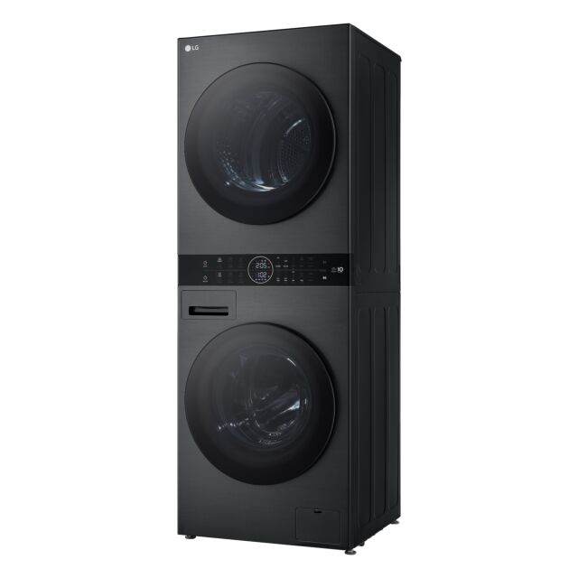Lg WT1210BBTN1, 12kg / 10kg LG WashTower | DUAL Inverter Heat Pump™ TurboWash™360, Platinum Black