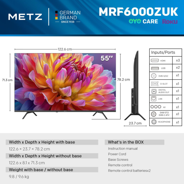 Metz 55inch 4K DLED Smart TV - Premium Home Entertainment
