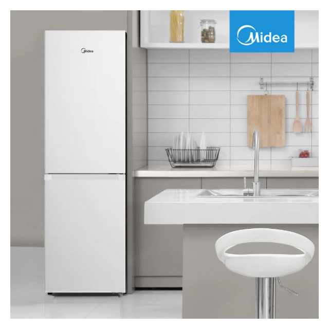 Midea MDRB379FGD01 54.7cm 60/40 Total No Frost Fridge Freezer - White