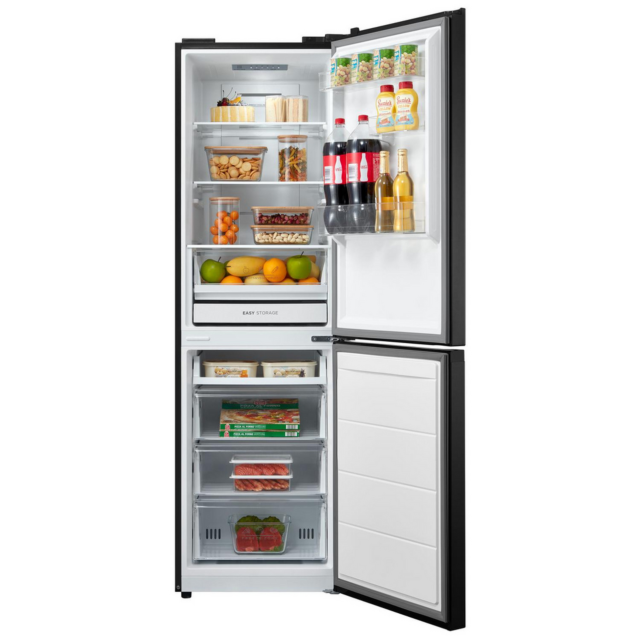 Midea MDRB379FGD30 60/40 No Frost Fridge Freezer Black