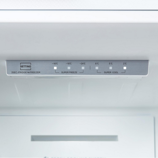 Midea MDRB379FGD30 60/40 No Frost Fridge Freezer Black