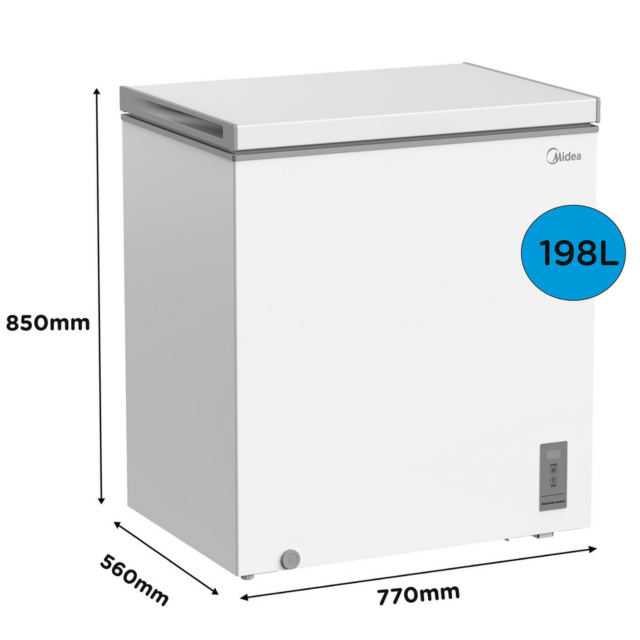 Midea MDRC284FZE01 198L Chest Freezer White