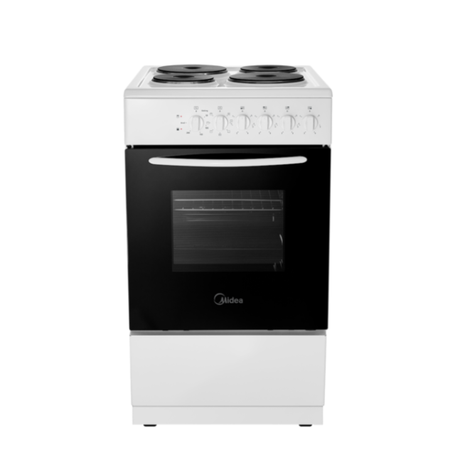 Midea MFO20DME4H109-WH 50Cm Sealed Plate Electric Freestanding Cooker In White 