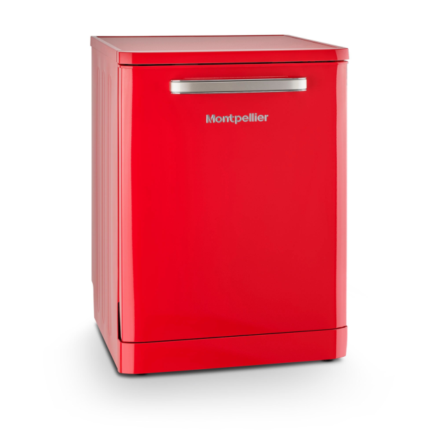 Montpellier MAB1353R Dishwasher - Red - 13 Place Settings