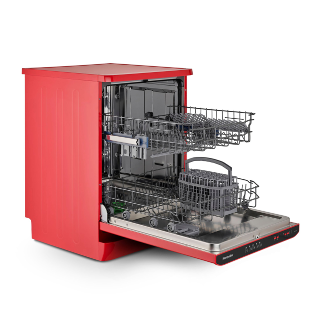 Montpellier MAB1353R Dishwasher - Red - 13 Place Settings