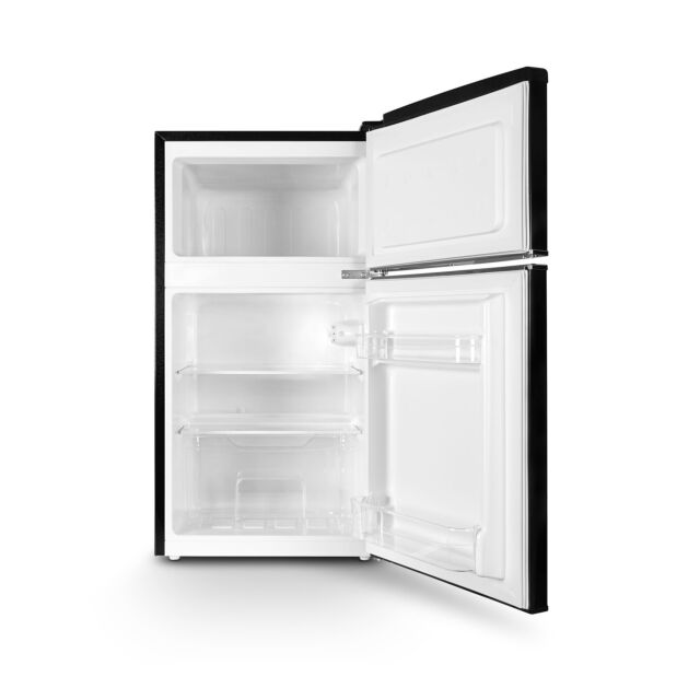 Montpellier MAB2035EK 45.3cm Undercounter Retro Fridge Freezer - Black
