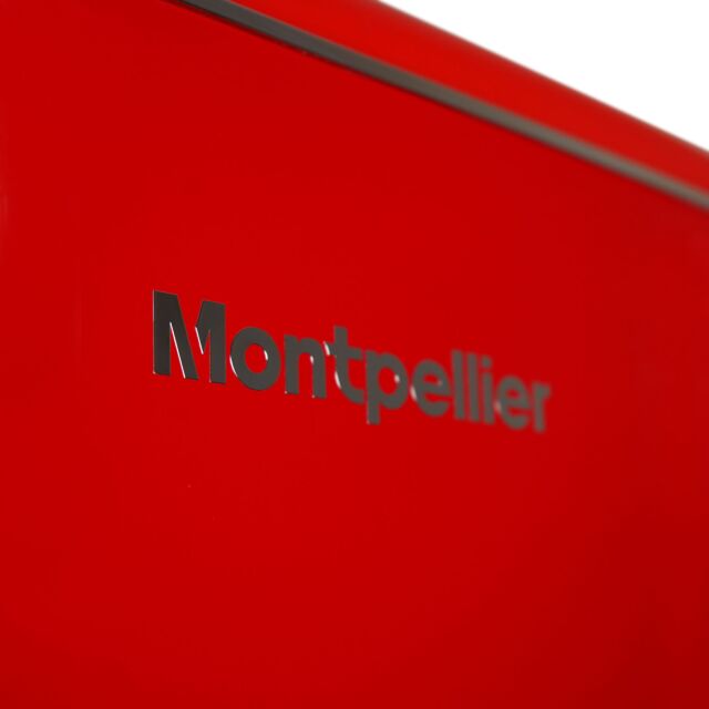 Montpellier MAB2035ER 45.3cm Low Frost Undercounter Retro Fridge Freezer - Red