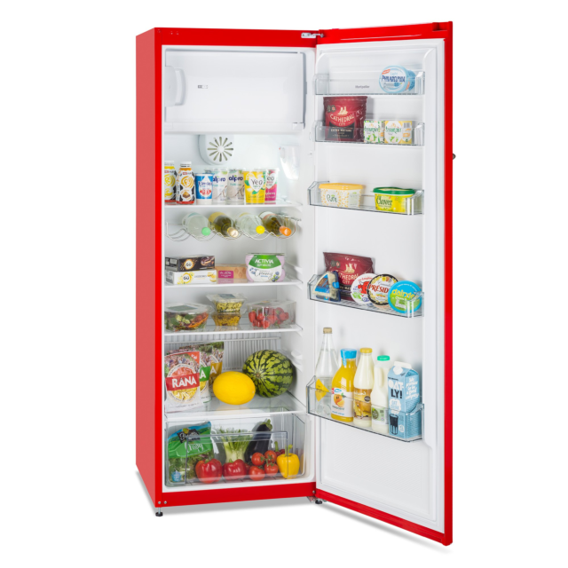 Montpellier MAB341R 59.5cm Static Tall Fridge - Red
