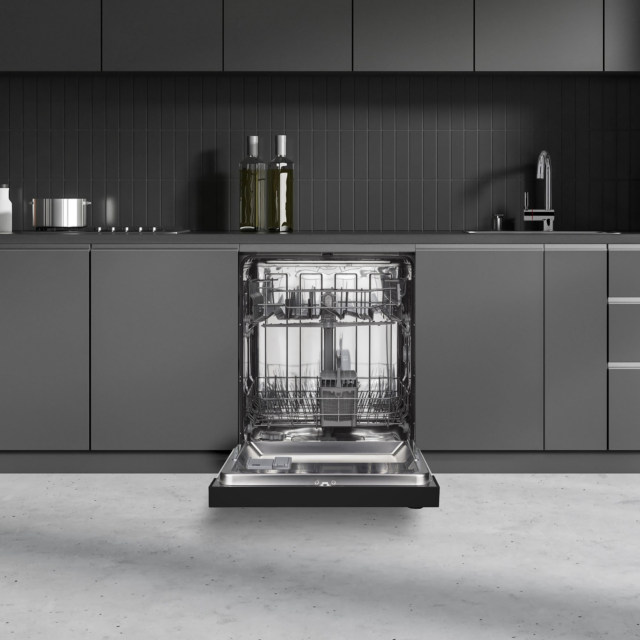 Montpellier MDI655K Semi-Integrated Dishwasher - 12 Place Settings - Black
