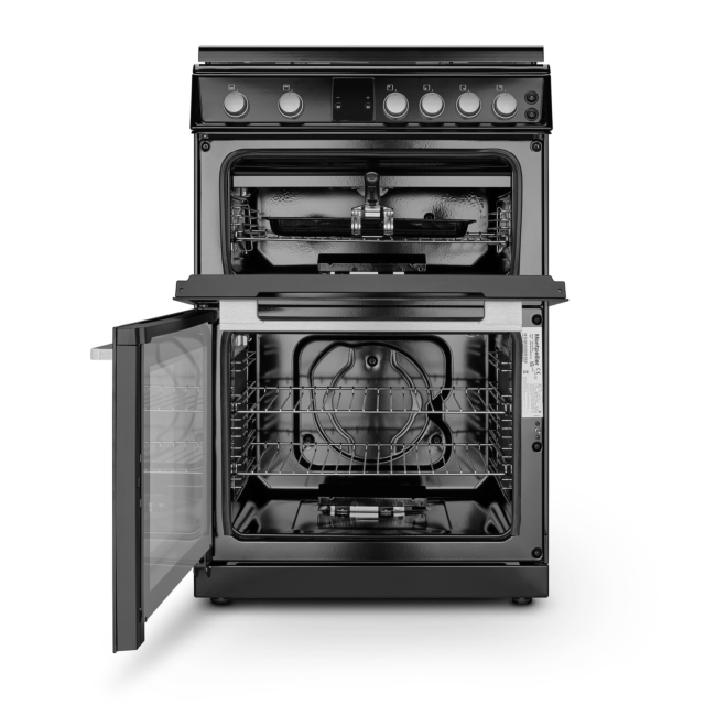 Montpellier MDOG60LK 60cm Double Oven Gas Cooker with Gas Hob - Black
