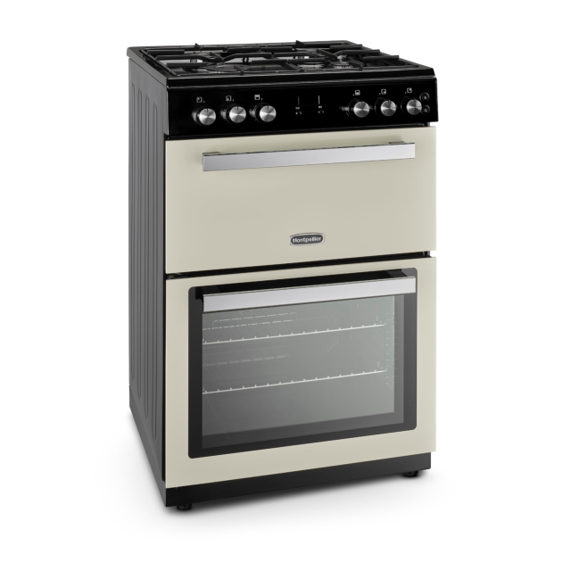 Montpellier MMRG60C Montpellier MMRG60C 60cm Gas Rangecooker with Double Oven and Gas Hob - Cream