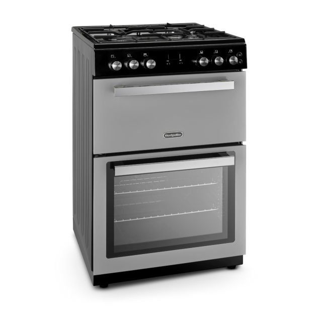 Montpellier MMRG60X Montpellier MMRG60X 60cm Gas Rangecooker with Double Oven and Gas Hob - Stainles