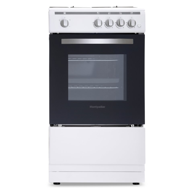 Montpellier MSG50W 50cm Single Cavity Gas Cooker in White