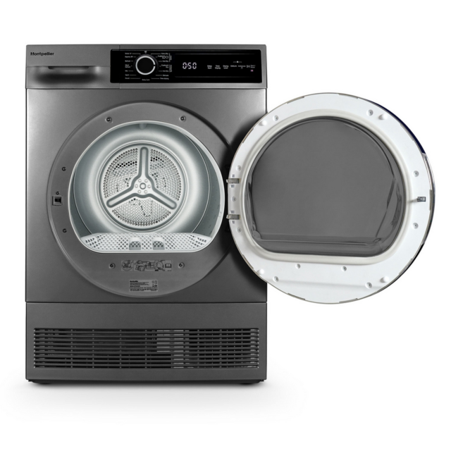 Montpellier MTDC8SDS 8kg Condenser Tumble Dryer Silver