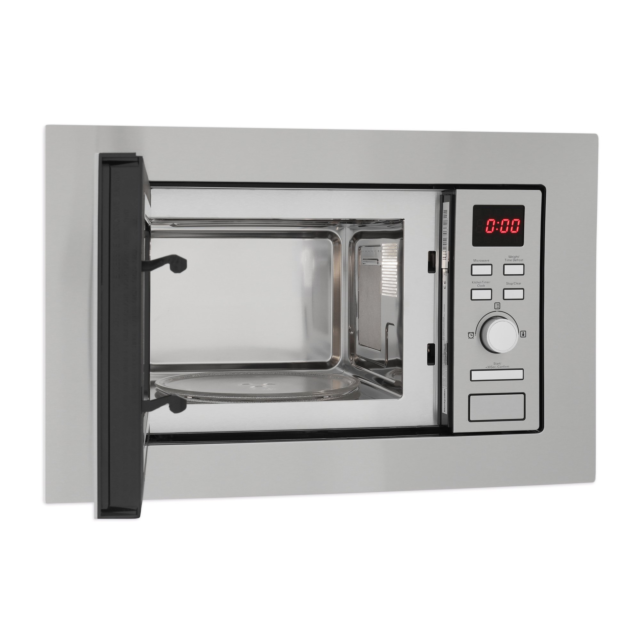 Montpellier MWBI17-300 Built-in Compact Solo Microwave - Stainless Steel