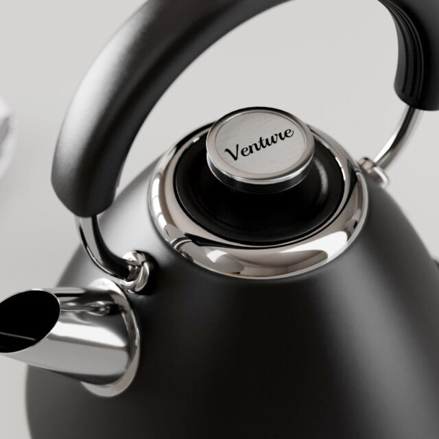 Morphy Richards 100131 1.5 Litres Venture Pyramid Rapid Boil Kettle - Black