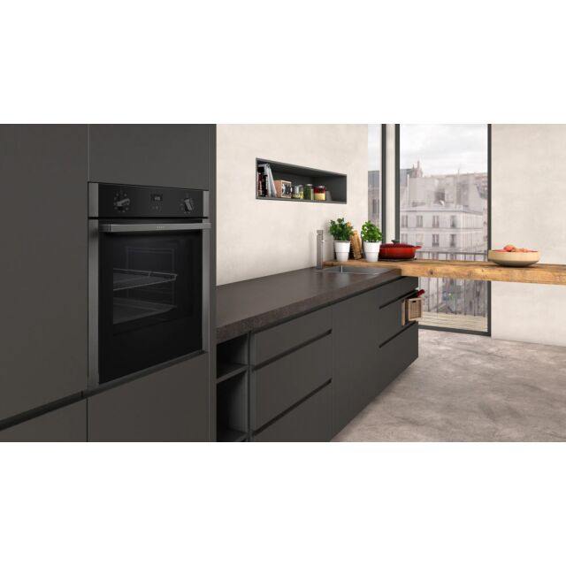 Neff B3AVH4HG0B 59.4cm Built In Electric Single Oven - Black/Graphite Grey